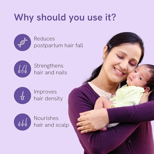 Be Bodywise Biotin Hair Gummies - Postpartum Hair Fall Support - 60 Day Pack - Strawberry Flavor