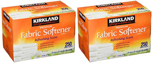 Kirkland Signature Fabric Softener Sheets 250 Count 2-Pack – Fresh & Long-Lasting