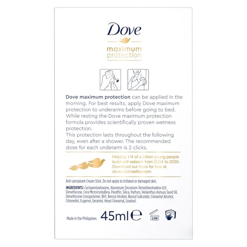 Dove Maximum Protection Original Clean Anti-perspirant Cream Stick - 3x 45 ml