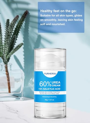 60% Urea & 2% Salicylic Acid Foot Cream – Intensive Moisturizer for Cracked Heels & Rough Skin (40g)