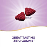 Nature's Way Zinc Gummies - Daily Immune Support with 100% DV Zinc per Gummy, Mixed Berry Flavor, 120 Gummies