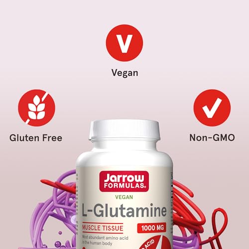 Jarrow Formulas L-Glutamine 1000mg - 100 Tablets for Muscle Support