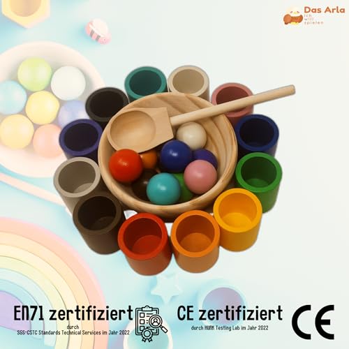 Eco-Friendly Wooden Sorting & Counting Toy for Toddlers