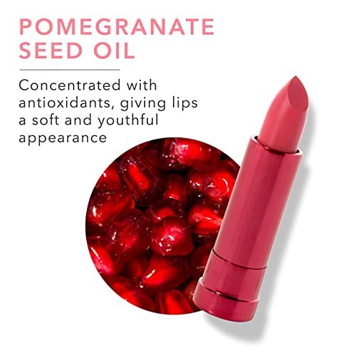 100% PURE Pomegranate Oil Anti-Aging Lipstick – Fruit Pigmented, Satin Finish, Long Lasting, Moisturizing with Cocoa Butter