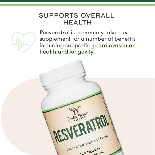 Natural Resveratrol 500mg - 120 Capsules from Polygonum Root for Anti-Aging