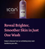 Ican London Glycolic Acid Brightening & Exfoliating Shower Gel - 1000ml