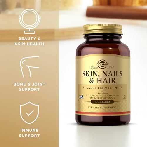 Solgar, Skin, Nails & Hair, Advanced MSM Formula, 60 Tablets