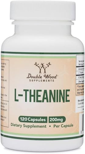 L-Theanine 200mg - 120 Soy-Free Capsules for Calm Focus & Stress Relief Synergy