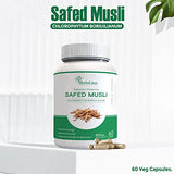 Herbal Max Safed Musli Extract 800mg 60 Capsule Combo with Ginseng