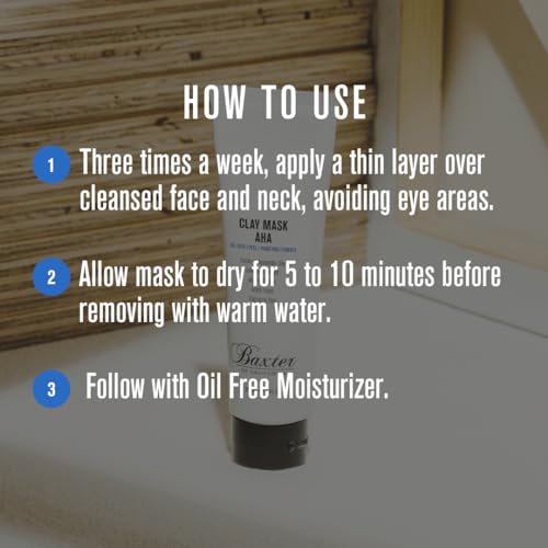 Baxter Of California Clay Mask AHA for Men - 3.4oz