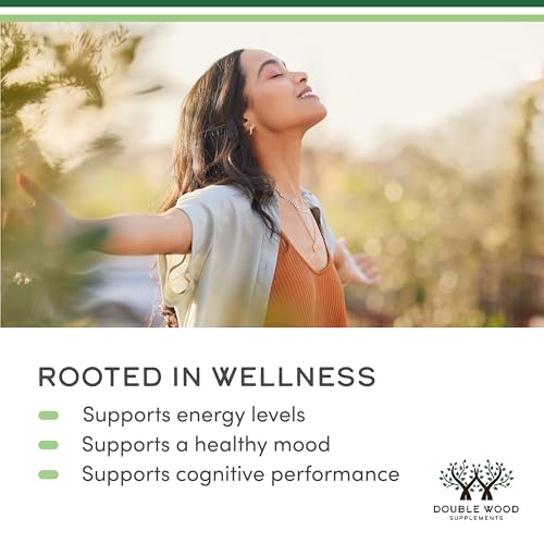 Rhodiola Rosea Supplement 500mg (120 Vegan Capsules) - Natural Stress Support by Double Wood