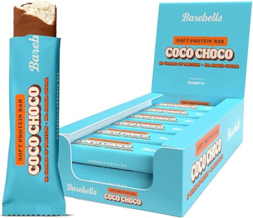 Barebell Soft Protein Bars – 16g Protein, Sugar-Free Chocolate, Low Carb, 12 x 55g (Coco Choco)