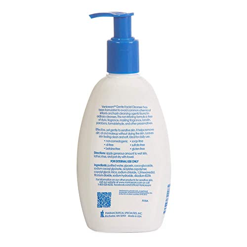 Vanicream Gentle Facial Cleanser for Sensitive Skin