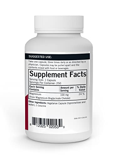 Kirkman Labs Magnesium Bisglycinate Chelate - Bio-Max Series, 250 Capsules