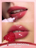 SHEGLAM Crystal Glaze Moisturising Lip Gloss - Hydrating Jelly Long Lasting Waterproof Plumping Lip Gloss Berry Smoothie