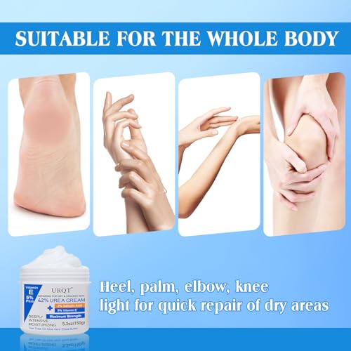 42% Urea Cream for Dry & Cracked Skin - Maximum Strength Foot & Hand Repair with Salicylic Acid & Natural Oils