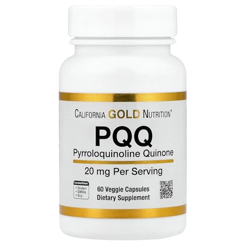 California Gold Nutrition PQQ, 20 mg, Mitochondrial Support, 60 Veggie Capsules