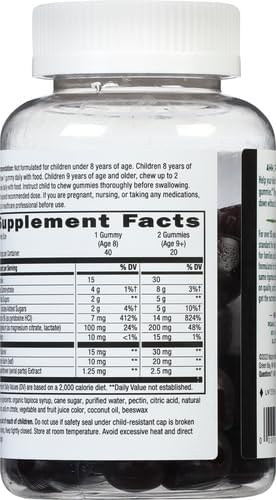 Nature's Way Kids Cool, Calm & Collected Gummies for Ages 8 and Over, Grape Flavored, 40 Gummies
