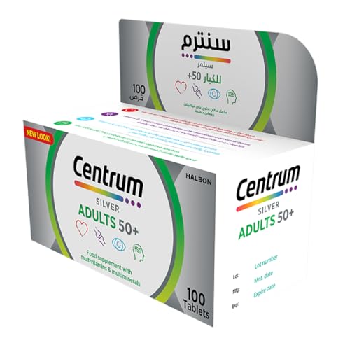 Centrum 50+ Silver Multivitamins 100 Tabs - Senior Multivitamins for Health and Strength