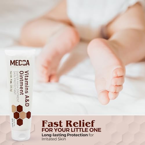 MEDca Vitamin A & D Diaper Rash Ointment 4oz - Lanolin & Petrolatum Formula