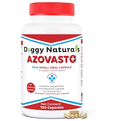 Azovast Plus Kidney Health Supplement for Dogs & Cats - 120 Capsules