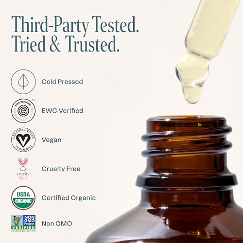 Cliganic USDA Organic Argan Oil 100ml - Natural Cold Pressed Moroccan Oil for Hair, Face & Skin Care