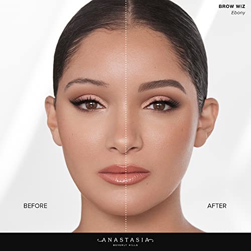 Anastasia Beverly Hills Brow Wiz - Ebony for Women 0.003 oz | Ultra-Precise Eyebrow Pencil