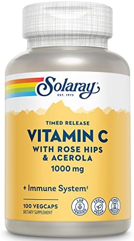 Solaray Vitamin C Timed-Release 1000mg - 100 Vegetarian Capsules
