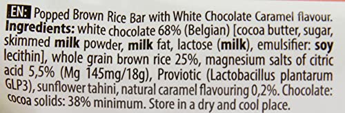 Rice Up Caramel White Chocolate Rice Bar - 20 Packs of 18g Indulgent Treats