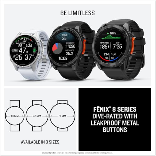 Garmin Fenix 8 - 51mm AMOLED Slate Gray Smartwatch with Black Silicone Band
