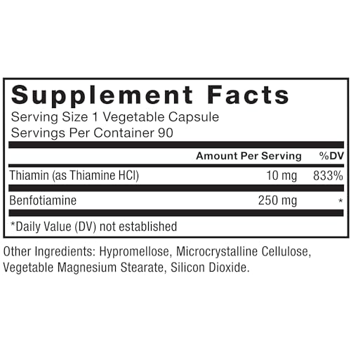 Force Factor Benfotiamine Elderberry Iron Citrate B_COMPLEX Heavy Meal, 250 mg per Capsule, 90 Count