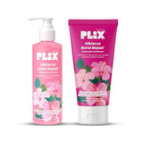 PLIX Hibiscus Bond Repair Shampoo (200ml) & Conditioner (175ml) Set | FiberHance™ Complex