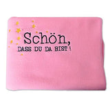 TE-Trend Pink Stork Cuddly Toy (38 cm) & Soft Baby Blanket (100x80 cm) Gift Set