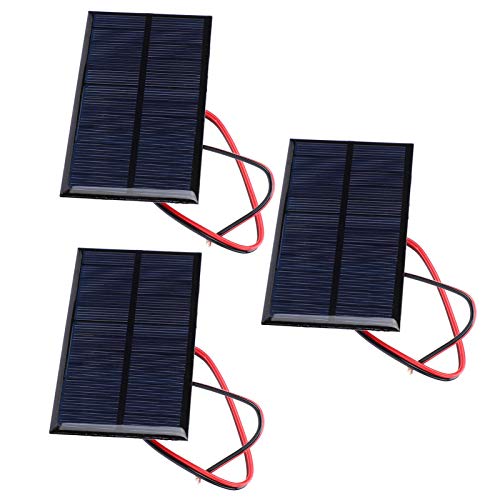 Ejoyous 3-Pack Mini Solar Panel Kit - 6V USB Charger Modules for Mobile Devices