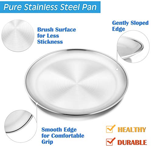 P&P CHEF Pizza Pan Set of 2 - 10 Inch Stainless Steel Pizza Trays