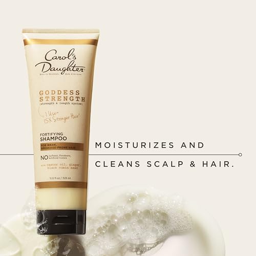 L’Oréal Paris Carol's Daughter Goddess Strength Fortifying Shampoo - Sulfate Free with Castor Oil for Wavy, Coily & Curly Hair - 11 Fl Oz
