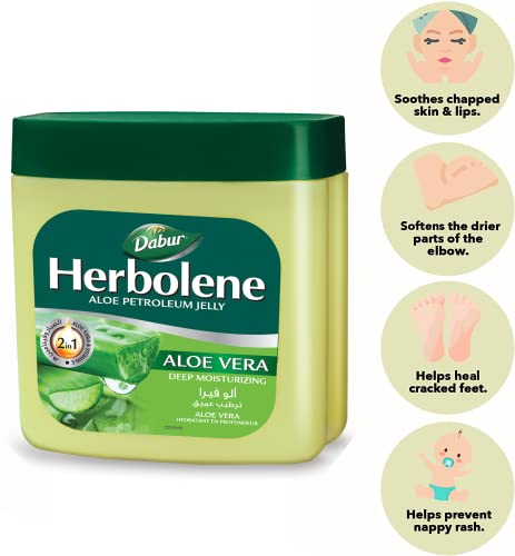 Dabur Herbolene Petroleum Jelly with Herbs - 115ml (Pack of 3)