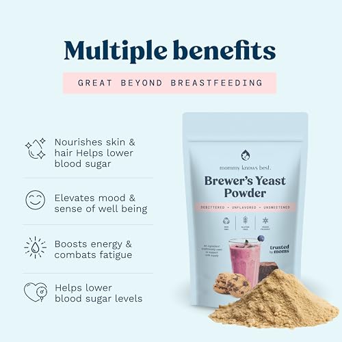 Mommy Knows Best Brewer's Yeast Powder (15 oz) - Gluten-Free Lactation Support