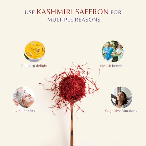 Herbal Max Premium Kashmiri Mongra Saffron - A+++ Grade Pure Kesar for Cooking, Beauty & Wellness, 0.5g