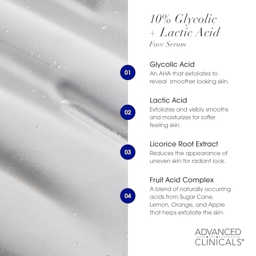 Advanced Clinicals Glycolic Acid Exfoliating Serum (1.75 oz)