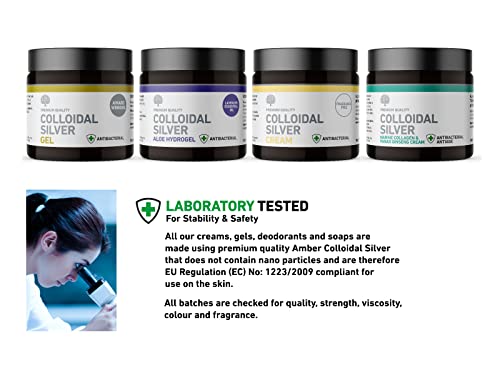 Nature's Greatest Secret Premium Antibacterial Colloidal Silver Aloe Vera Hydrogel with Lavender - 100g