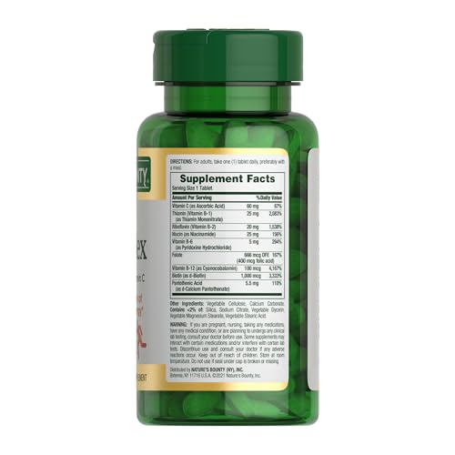 Nature's Bounty Super B-Complex with Folic Acid & Vitamin C - 150 Tablets