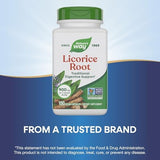 Nature's Way Licorice Root, Traditional Digestive Support Supplement*, 900 mg per 2-Capsule Serving, Non-GMO Project Verified, 100 Vegan Capsules (Packaging May Vary)