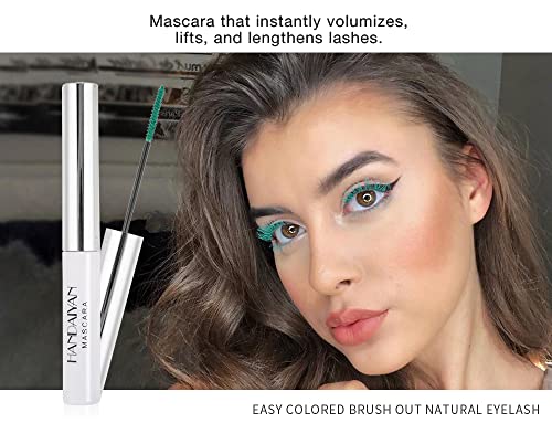 GBUFIYSN Colored Mascara - Green, Volumizing & Lengthening, 1 Count