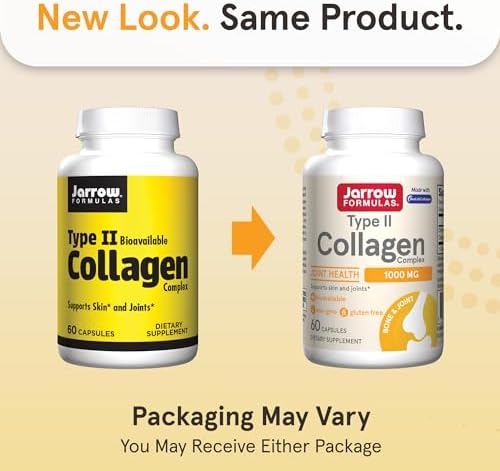 Jarrow Formulas Type Ii Collagen Complex 1000 Mg Supplements Supports Skin And Joint Health 60 Capsules 30 Day Supply
