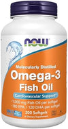 Now Foods Supplements Omega 3 180 Epa 120 Dha Molecularly Distilled Cardiovascular Support 200 Softgels