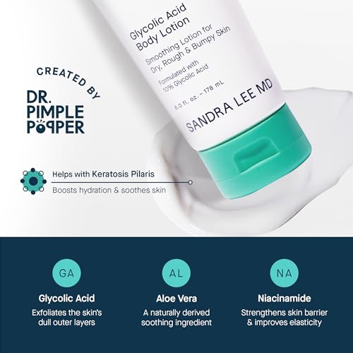 SLMD Body Lotion with Glycolic Acid - Exfoliating Lotion for Rough & Bumpy Skin