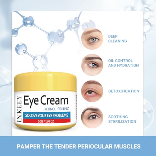 Retinol Eye Cream for Puffiness & Bowls, Caffeine & Retinol Eye Cream with Wrinkle Reduction, 1.76oz