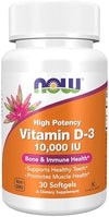Now Foods Supplements Vitamin D 3 10 000 Iu Highest Potency Structural Support 30 Softgels