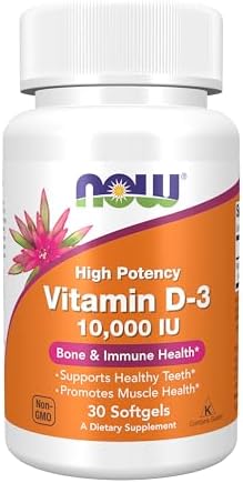 Now Foods Supplements Vitamin D 3 10 000 Iu Highest Potency Structural Support 30 Softgels
